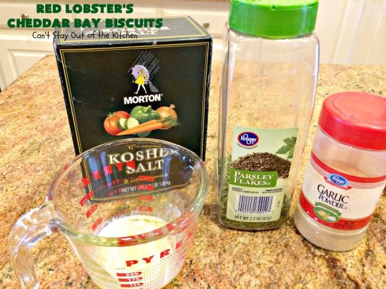 Red Lobster's Cheddar Bay Biscuits | Can't Stay Out of the Kitchen | these fantastic #biscuits are to die for! They are the BEST #copycat #recipe for #RedLobstersCheddarBayBiscuits. Terrific for family, company or #holiday dinners like #MothersDay or #FathersDay. #RedLobster #bread #CheddarBayBiscuits #BestCheddarBayBiscuitsRecipe #CheddarCheese