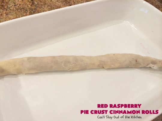 Red Raspberry Pie Crust Cinnamon Rolls | Can't Stay Out of the Kitchen | These #CinnamonRolls are awesome! My brothers and I would fight over them growing up. Homemade Pie Crust is filled with #RedRaspberryJam & sprinkled with cinnamon & sugar. These treats just dissolve in your mouth. Great for a #holiday #breakfast or for a snack any time--day or night! #Christmas #RedRaspberryPieCrustCinnamonRolls #brunch #HolidayBreakfast
