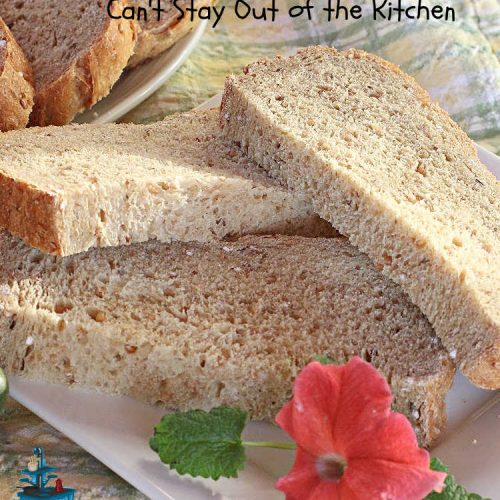 Red River Cereal Bread | Can't Stay Out of the Kitchen | This delicious homemade #bread is so easy since it's made in the #breadmaker! It uses #RedRiverCereal & #WholeWheatFlour along with #honey for a homey delicious taste that's incredibly good. If #HomemadeBread is your comfort food of choice, this one is fantastic. #BreadmakerBread #RedRiverCerealBread