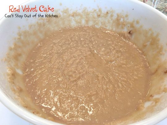 Red Velvet Cake | Can't Stay Out of the Kitchen | our favorite #RedVelvetCake recipe. This one has a luscious #creamcheese icing. Fabulous for anniversaries, #holidays or #Valentine'sDay. #cake #dessert #chocolate