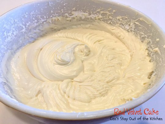 Red Velvet Cake | Can't Stay Out of the Kitchen | our favorite #RedVelvetCake recipe. This one has a luscious #creamcheese icing. Fabulous for anniversaries, #holidays or #Valentine'sDay. #cake #dessert #chocolate