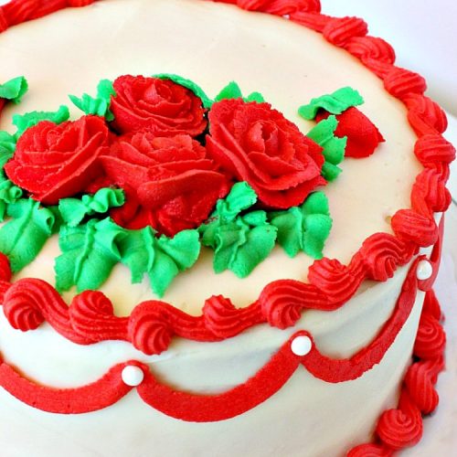 Red Velvet Cake | Can't Stay Out of the Kitchen | our favorite #RedVelvetCake recipe. This one has a luscious #creamcheese icing. Fabulous for anniversaries, #holidays or #Valentine'sDay. #cake #dessert #chocolate