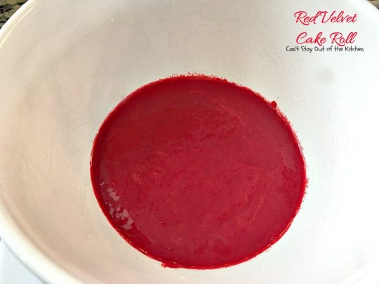 Red Velvet Cake Roll | Can't Stay Out of the Kitchen | spectacular #PaulaDeen recipe to die for! #RedVelvet #cake has a fantastic #whitechocolate #cheesecake filling. Great for the #holidays, anniversaries or #Valentine'sDay. #dessert #chocolate