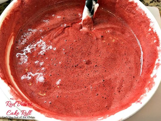 Red Velvet Cake Roll | Can't Stay Out of the Kitchen | spectacular #PaulaDeen recipe to die for! #RedVelvet #cake has a fantastic #whitechocolate #cheesecake filling. Great for the #holidays, anniversaries or #Valentine'sDay. #dessert #chocolate