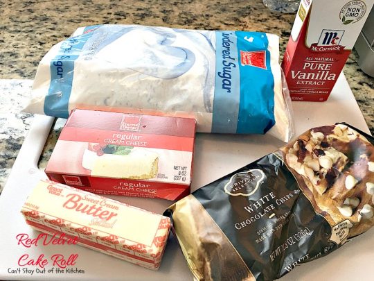 Red Velvet Cake Roll | Can't Stay Out of the Kitchen | spectacular #PaulaDeen recipe to die for! #RedVelvet #cake has a fantastic #whitechocolate #cheesecake filling. Great for the #holidays, anniversaries or #Valentine'sDay. #dessert #chocolate