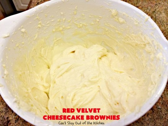 Red Velvet Cheesecake Brownies | Can't Stay Out of the Kitchen | these are the most awesome #redvelvet #brownies ever! They have a luscious #cheesecake layer swirled into the batter. Perfect #dessert for #holidays like #Christmas or #ValentinesDay.