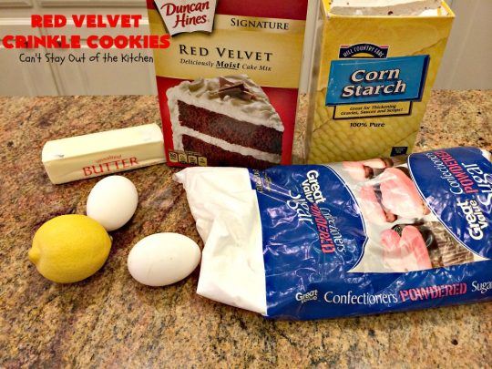 Red Velvet Crinkle Cookies | Can't Stay Out of the Kitchen | these sensational 6-ingredient #cookies are perfect for the #holidays & #Christmas #baking. They start with a #RedVelvet #cakemix making them so quick & easy. #Dessert #RedVelvetCookies #RedVelvetDessert #ChristmasDessert #ChristmasCookieExchange