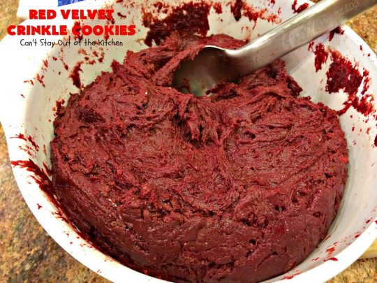 Red Velvet Crinkle Cookies | Can't Stay Out of the Kitchen | these sensational 6-ingredient #cookies are perfect for the #holidays & #Christmas #baking. They start with a #RedVelvet #cakemix making them so quick & easy. #Dessert #RedVelvetCookies #RedVelvetDessert #ChristmasDessert #ChristmasCookieExchange