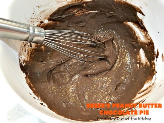 Reese's Peanut Butter Chocolate Pie | Can't Stay Out of the Kitchen | this quick & easy 5 ingredient #pie is phenomenal! It's perfect for a company or #holiday #dessert, but so easy you can make it often. #chocolate #ReesesPeanutButterCups #PeanutButter #ChocolateDessert #PeanutButterDessert #HolidayDessert #ReesesPeanutButterChocolatePie