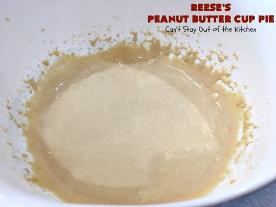 Reese's Peanut Butter Cup Pie | Can't Stay Out of the Kitchen | This fantastic #Pie will knock your socks off! It's sinfully rich, decadent & absolutely mouthwatering. It's filled with #ReesesPeanutButterCups! #Chocolate & #PeanutButter in a pie are the ultimate #dessert experience. Great for #holidays & special occasions. #ValentinesDay #HolidayDessert #ChocolateDessert #PeanutButterDessert #ReesesDessert #ReesesPeanutButterCupPie #Reeses