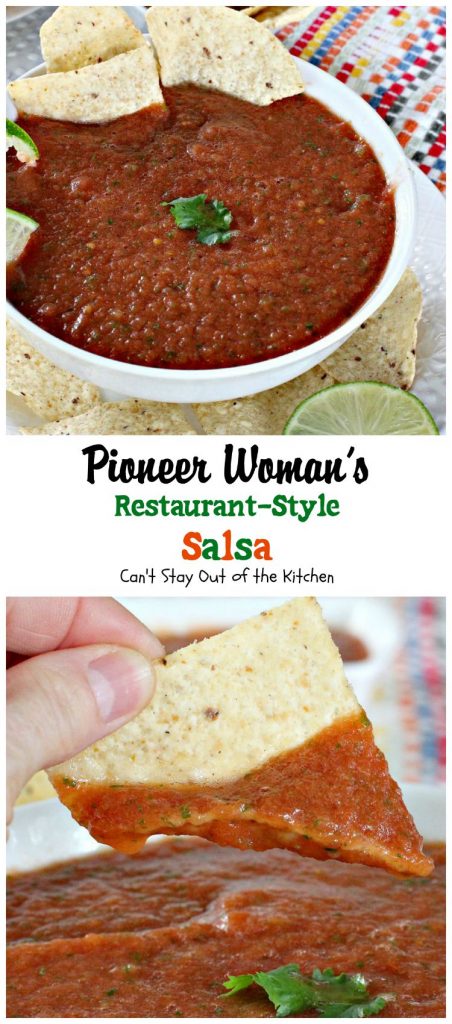 Pioneer Woman's Restaurant-Style Salsa | Can't Stay Out of the Kitchen