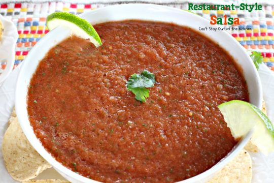 Pioneer Woman's Restaurant-Style Salsa | Can't Stay Out of the Kitchen | this awesome #salsa is fabulous for #tailgating parties. #Tex-Mex #appetizer