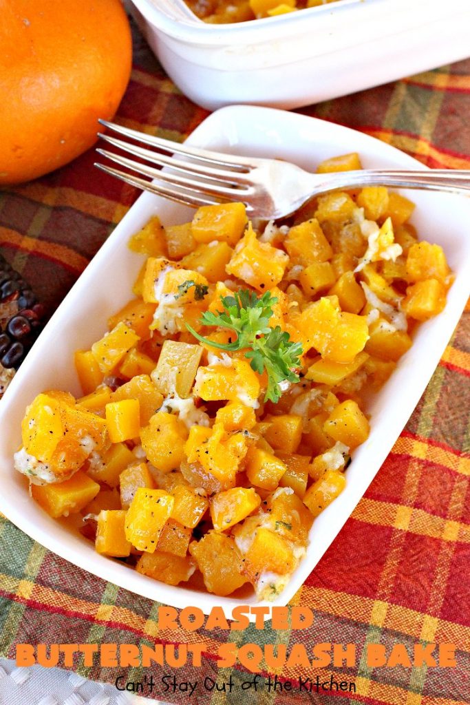 Roasted Butternut Squash Bake | Can't Stay Out of the Kitchen | this fabulous #butternutsquash #casserole is terrific for #Thanksgiving or #Christmas #holiday dinner menus. It's pretty easy to make but uses a six-cheese #Italian #cheese blend to add a wonderful cheesiness to the #recipe. #glutenfree #healthy, #cleaneating