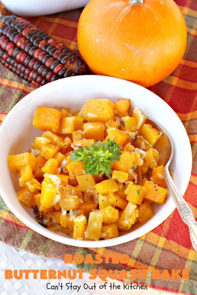 Roasted Butternut Squash Bake | Can't Stay Out of the Kitchen | this fabulous #butternutsquash #casserole is terrific for #Thanksgiving or #Christmas #holiday dinner menus. It's pretty easy to make but uses a six-cheese #Italian #cheese blend to add a wonderful cheesiness to the #recipe. #glutenfree #healthy, #cleaneating