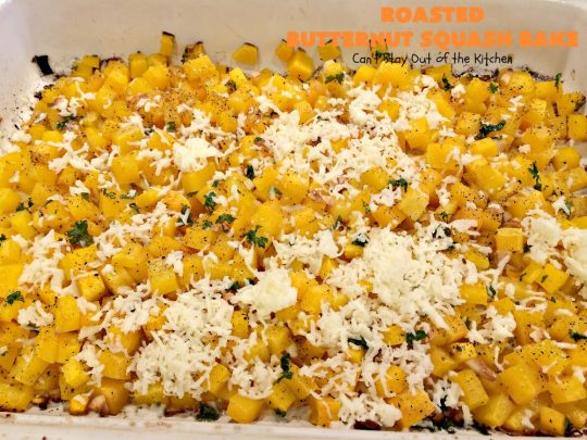 Roasted Butternut Squash Bake | Can't Stay Out of the Kitchen | this fabulous #butternutsquash #casserole is terrific for #Thanksgiving or #Christmas #holiday dinner menus. It's pretty easy to make but uses a six-cheese #Italian #cheese blend to add a wonderful cheesiness to the #recipe. #glutenfree #healthy, #cleaneating