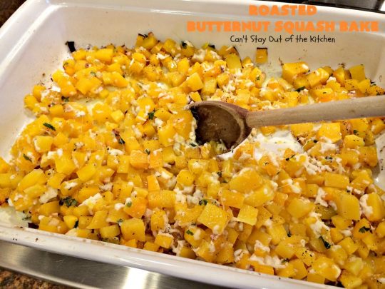 Roasted Butternut Squash Bake | Can't Stay Out of the Kitchen | this fabulous #butternutsquash #casserole is terrific for #Thanksgiving or #Christmas #holiday dinner menus. It's pretty easy to make but uses a six-cheese #Italian #cheese blend to add a wonderful cheesiness to the #recipe. #glutenfree #healthy, #cleaneating