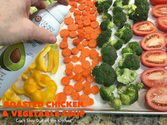 Roasted Chicken and Vegetable Soup | Can't Stay Out of the Kitchen | this superb #soup #recipe is made with grilled #chicken & lots of fresh #veggies seasoned with fresh #basil, #oregano, #thyme & #rosemary. It's healthy, #lowcalorie, #glutenfree & #cleaneating. Perfect meal idea for #80DayObsession. #healthysouprecipe #glutenfreesouprecipe #lowcaloriesouprecipe