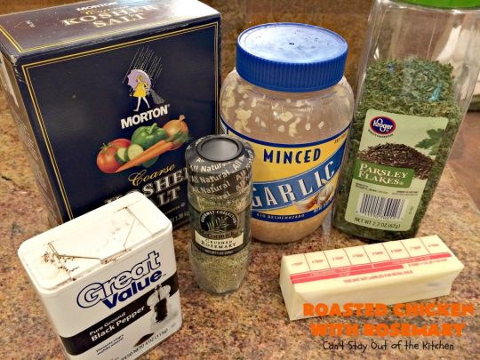 Roasted Chicken with Rosemary | Can't Stay Out of the Kitchen | this is my favorite "go-to" #chicken entree. It's a one-dish meal & is oven ready in about 5 minutes! It's so delicious everyone always raves over it when I make it. #potatoes #carrots #gluten free
