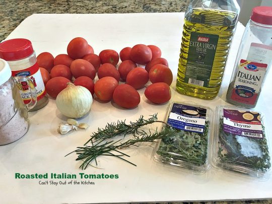 Roasted Italian Tomatoes | Can't Stay Out of the Kitchen | these #tomatoes are heavenly. You won't want to make them any other way after trying these! Great for a #holiday #sidedish too. #glutenfree #vegan #cleaneating