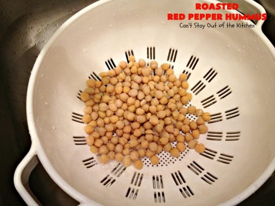 Roasted Red Pepper Hummus | Can't Stay Out of the Kitchen | this is one of the most delectable #hummus #recipes on the planet! It is absolutely succulent & amazing. It's a wonderful treat with #VeggieDippers if you're looking for a #healthy, #LowCalorie, #GlutenFree & #Vegan snack. #appetizer #tailgating #RoastedRedPepperHummus #VeganAppetizer #GlutenFreeAppetizer