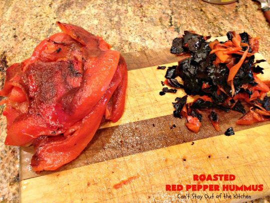Roasted Red Pepper Hummus | Can't Stay Out of the Kitchen | this is one of the most delectable #hummus #recipes on the planet! It is absolutely succulent & amazing. It's a wonderful treat with #VeggieDippers if you're looking for a #healthy, #LowCalorie, #GlutenFree & #Vegan snack. #appetizer #tailgating #RoastedRedPepperHummus #VeganAppetizer #GlutenFreeAppetizer
