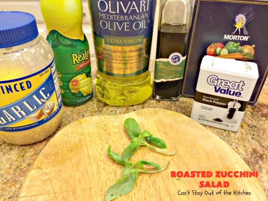 Roasted Zucchini Salad | Can't Stay Out of the Kitchen | this amazing #salad is chocked full of #veggies. It's perfect for potlucks, #BBQs and #LaborDay parties. #glutenfree #zucchini #parmesancheese