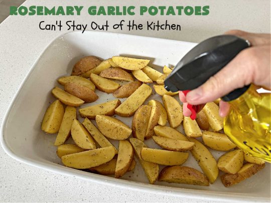 Rosemary Garlic Potatoes | Can't Stay Out of the Kitchen | super easy 4-ingredient #SideDish #recipe. This one tastes heavenly but is so easy to prepare for weeknight dinners. #potatoes #YukonGoldPotatoes #vegetable #rosemary #GlutenFree #4IngredientRecipe #RosemaryGarlicPotatoes