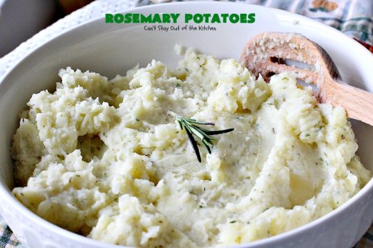 Rosemary Potatoes | Can't Stay Out of the Kitchen | quick and easy #sidedish with the wonderful flavors of #rosemary and parsley. Great for #holidays too. #glutenfree #potatoes
