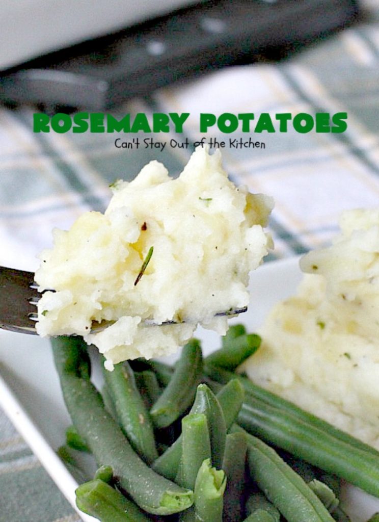 Rosemary Potatoes | Can't Stay Out of the Kitchen | quick and easy #sidedish with the wonderful flavors of #rosemary and parsley. Great for #holidays too. #glutenfree #potatoes
