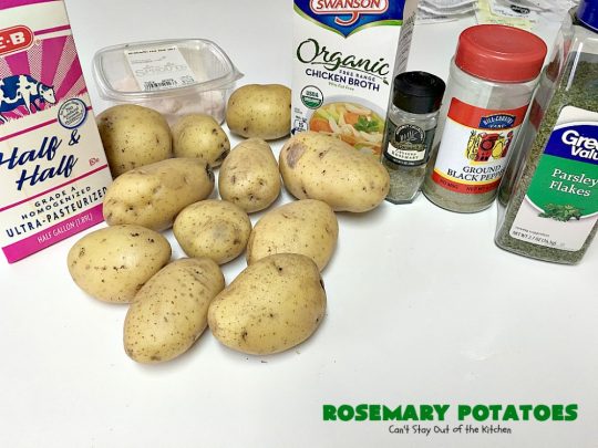 Rosemary Potatoes | Can't Stay Out of the Kitchen | quick and easy #sidedish with the wonderful flavors of #rosemary and parsley. Great for #holidays too. #glutenfree #potatoes