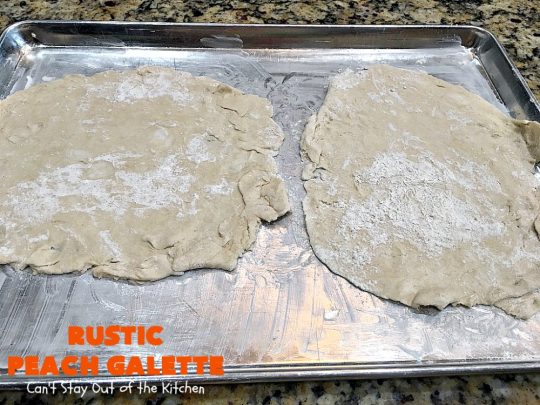Rustic Peach Galette | Can't Stay Out of the Kitchen | this rustic version of #peachpie is sensational. Every bite will have you drooling! #peaches #WhiteFleshPeaches #peachdessert #dessert #CANbassador #WashingtonStateFruitCommission #WashingtonStateStoneFruitGrowers