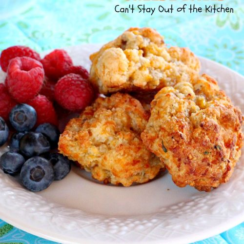 Sausage Cheese Balls | Can't Stay Out of the Kitchen | these fantastic #SausageBalls are terrific as an #appetizer for #Tailgating parties, potlucks or the #SuperBowl! They're also wonderful for #Breakfast. #Holiday #HolidayBreakfast #HolidayAppetizer #pork #Sausage #CheddarCheese #Bisquick
