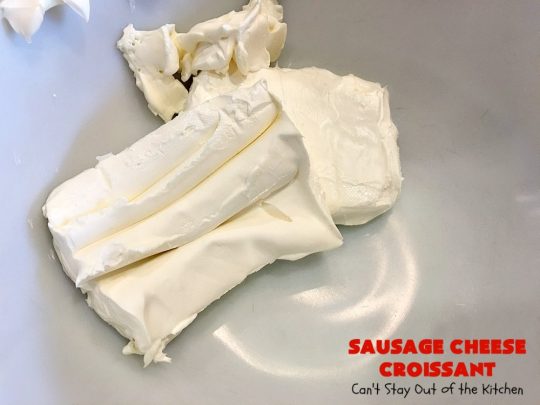 Sausage Cheese Croissant | Can't Stay Out of the Kitchen | this delicious #croissant is stuffed with #sausage & cream cheese and perfect for a #holiday or company #breakfast.
