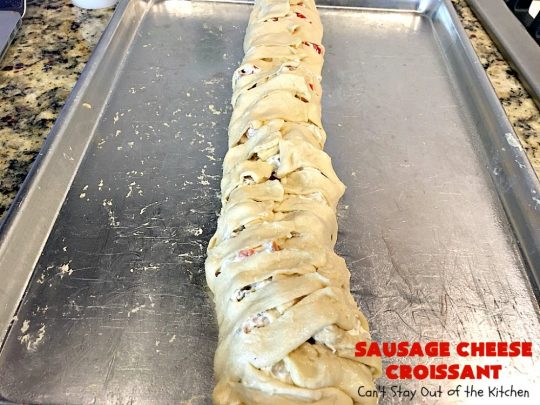 Sausage Cheese Croissant | Can't Stay Out of the Kitchen | this delicious #croissant is stuffed with #sausage & cream cheese and perfect for a #holiday or company #breakfast.