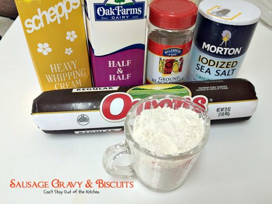 Sausage Gravy and Biscuits | Can't Stay Out of the Kitchen | this fantastic #breakfast #entree is wonderful served over homemade biscuits and is great for #holidays or country breakfasts. #sausage