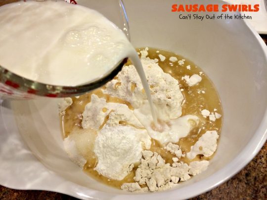 Sausage Swirls | Can't Stay Out of the Kitchen | Terrific #brunch idea for the #holidays. Roll up cooked #sausage in pie crust, bake & voila! You have the best #breakfast imaginable. #HolidayBreakfast #ChristmasBreakfast #NewYearsDayBreakfast #pork #SausageBreakfast