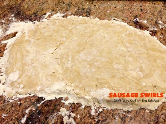 Sausage Swirls | Can't Stay Out of the Kitchen | Terrific #brunch idea for the #holidays. Roll up cooked #sausage in pie crust, bake & voila! You have the best #breakfast imaginable. #HolidayBreakfast #ChristmasBreakfast #NewYearsDayBreakfast #pork #SausageBreakfast
