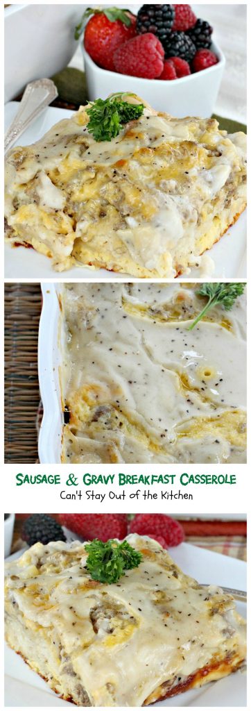 Sausage and Gravy Biscuit Casserole | Can't Stay Out of the Kitchen