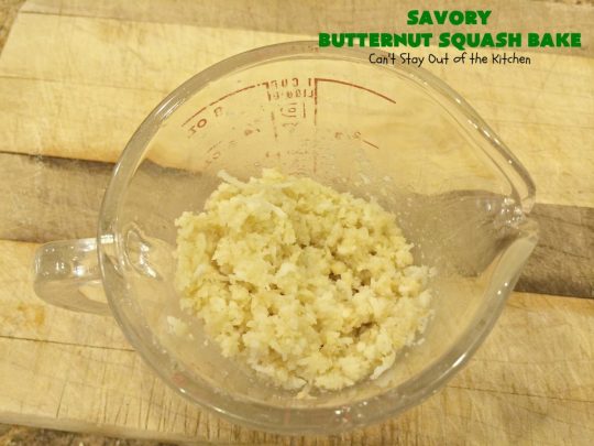 Savory Butternut Squash Bake | Can't Stay Out of the Kitchen | this savory #ButternutSquash #recipe includes a 6-#Cheese #Italian blend that makes this #casserole so mouthwatering our company all wanted seconds! Terrific for #holiday dinners too. #Easter #MothersDay #HolidaySideDish #ButternutSquashCasserole #Squash #SavoryButternutSquashBake
