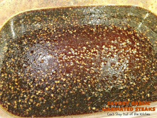 Savory Garlic Marinated Steaks | Can't Stay Out of the Kitchen | these #steaks are so mouthwatering & succulent. They're perfect when you're firing up the grill & terrific for #holiday and family gatherings like #Easter & #FathersDay. #beef #glutenfree #garlic
