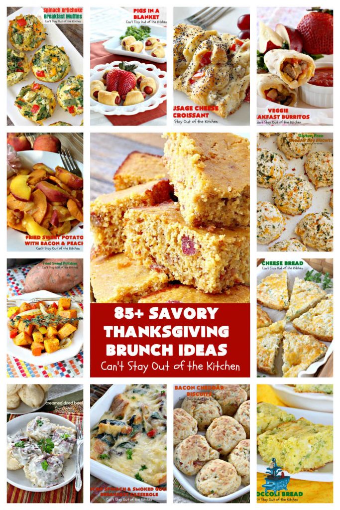 Savory Thanksgiving Breakfast Ideas | Can't Stay Out of the Kitchen | Over 85 #breakfast #recipes including #biscuits, #rolls, specialty #breads, #BreakfastCasseroles #BreakfastMuffins #BreakfastSkillets #BreakfastBurritos, #potatoes, #pork #SweetPotatoes #sausage #bacon #ham & #cornbread. #brunch #Thanksgiving #ThanksgivingBreakfast #Christmas #ChristmasBreakfast #SavoryThanksgivingBrunchIdeas