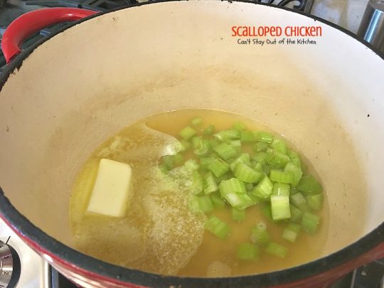 Scalloped Chicken | Can't Stay Out of the Kitchen | this family favorite #chicken entree is so quick and easy using only 6 ingredients. Great way to use up leftover rotisserie chicken, too. #StoveTopStuffingMix