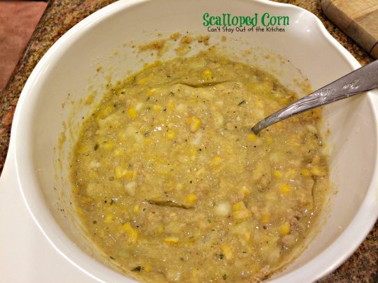 Scalloped Corn | Can't Stay Out of the Kitchen | quick and easy #corn #casserole that's a great #sidedish for #holidays or company.