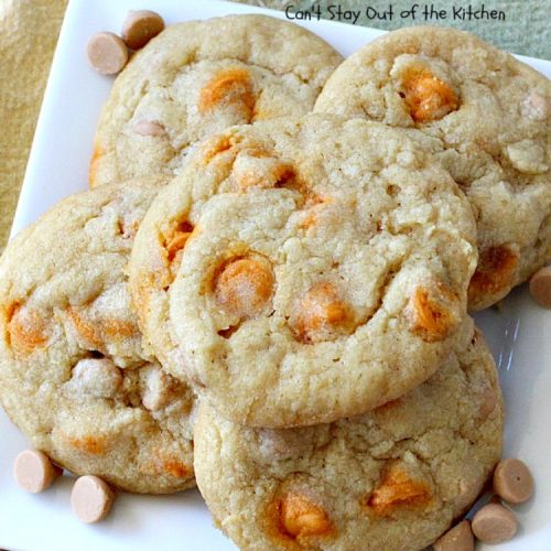 Sea Salt Caramel Cookies | Can't Stay Out of the Kitchen | these amazing #caramel #cookies will rock your world! Great for summer #holidays, Backyard BBQs, Back-to-school parties & family reunions. #dessert