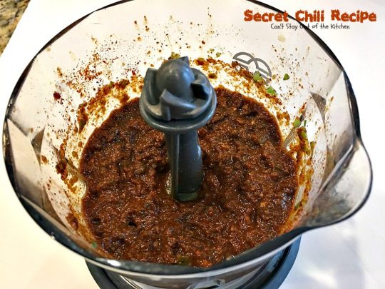 Secret Chili Recipe | Can't Stay Out of the Kitchen | you'll love this family favorite prize-winning #chili with 3 kinds of peppers. #crockpot #beef #kidneybeans #glutenfree
