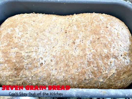 Seven Grain Bread | Can't Stay Out of the Kitchen | this delicious home-baked #bread is perfect for either #breakfast or dinner. It's also incredibly easy since it's made in the #breadmaker. This #recipe uses #VitalWheatGluten so it's light and fluffy. #SevenGrainCereal #SevenGrainBread
