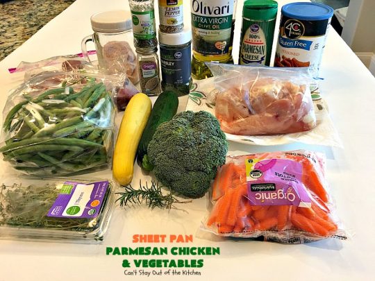 Sheet Pan Parmesan Chicken and Vegetables | Can't Stay Out of the Kitchen | fantastic sheet pan dinner that's so easy & delicious. This one has a delicious #parmesan cheese coating. Perfect for family or company dinners. #chicken #asparagus #glutenfree
