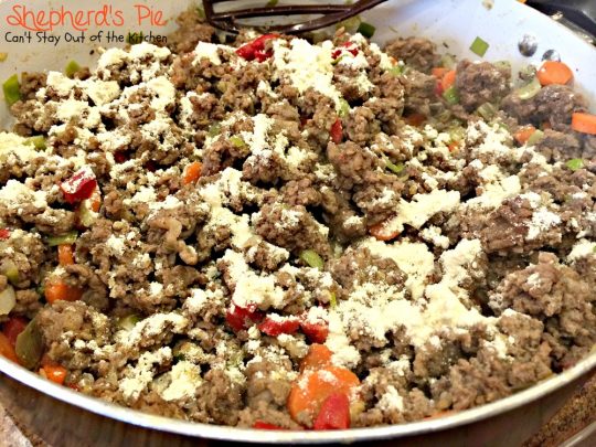 Shepherd's Pie | Can't Stay Out of the Kitchen | the BEST #Shepherd'sPie ever! Love this recipe. #beef #glutenfree #potatoes #Italiansausage