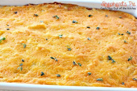 Shepherd's Pie | Can't Stay Out of the Kitchen | the BEST #Shepherd'sPie ever! Love this recipe. #beef #glutenfree #potatoes #Italiansausage