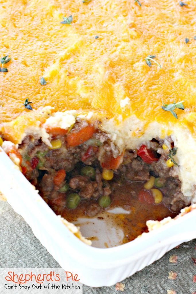 Shepherd's Pie | Can't Stay Out of the Kitchen | the BEST #Shepherd'sPie ever! Love this recipe. #beef #glutenfree #potatoes #Italiansausage